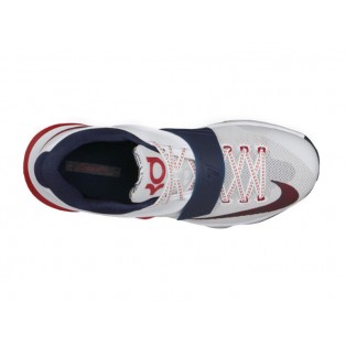 Nike KD VII/7 Chaussures Nike Baskets Nouvelle Pour Homme Blanc/Obsidian-University Rouge 653996-146