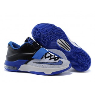 Nike KD VII/7 ID Chaussures de Basket_Ball Pour Homme Bleu/Blanc 653996-iD38