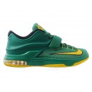Nike KD VII/7 ID Chaussures de Basket_Ball Pour Homme Vert/Jaune 653996-iD35