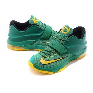 Nike KD VII/7 ID Chaussures de Basket_Ball Pour Homme Vert/Jaune 653996-iD35