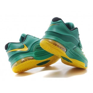 Nike KD VII/7 ID Chaussures de Basket_Ball Pour Homme Vert/Jaune 653996-iD35