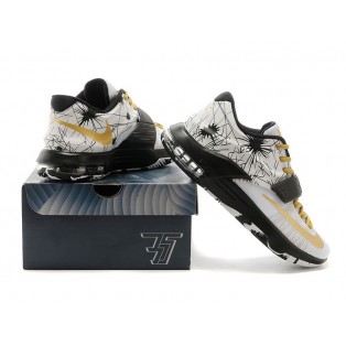 Nike KD VII/7 iD Chaussures Nike Baskets Nouvelle Pour Homme Blanc/Gold-Noir 653996-iD01