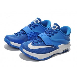 Nike KD VII/7 iD Chaussures Nike Baskets Nouvelle Pour Homme Bleu/Blanc 653996-iD22
