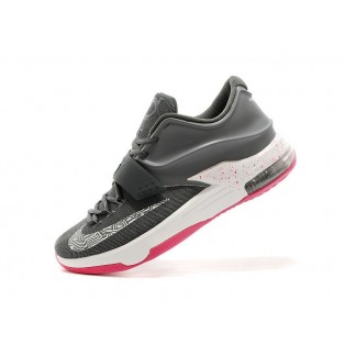 Nike KD VII/7 iD Chaussures Nike Baskets Nouvelle Pour Homme Rose/Blanc/Gris 653996-iD20