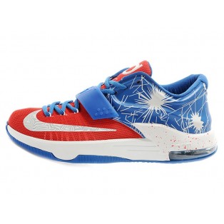 Nike KD7/KD VII iD Chaussure de Basket-ball Nouvelle pour Homme Bleu Rouge