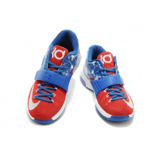 Nike KD7/KD VII iD Chaussure de Basket-ball Nouvelle pour Homme Bleu Rouge