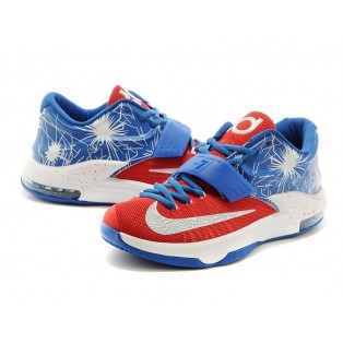 Nike KD7/KD VII iD Chaussure de Basket-ball Nouvelle pour Homme Bleu Rouge