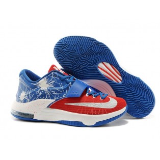 Nike KD7/KD VII iD Chaussure de Basket-ball Nouvelle pour Homme Bleu Rouge