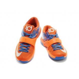 Nike KD7/KD VII iD Chaussure de Basket-ball Nouvelle pour Homme Orange Bleu