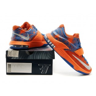 Nike KD7/KD VII iD Chaussure de Basket-ball Nouvelle pour Homme Orange Bleu