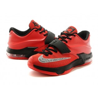 Nike KD7/KD VII iD Chaussure de Basket-ball Nouvelle pour Homme Rouge Noir