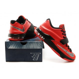 Nike KD7/KD VII iD Chaussure de Basket-ball Nouvelle pour Homme Rouge Noir