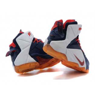 Nike Lebron 12/XII - Chaussures Nike Baskets Nouvelle Pour Homme Deep Blue/Rouge 684493-608