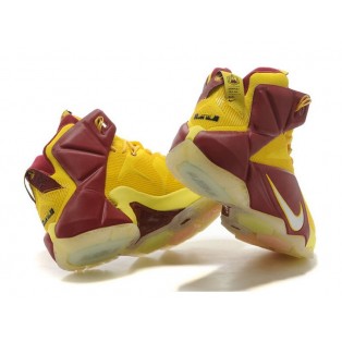 Nike Lebron 12/XII - Chaussures Nike Baskets Nouvelle Pour Homme Jaune/Rouge 684493-01