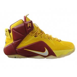 Nike Lebron 12/XII - Chaussures Nike Baskets Nouvelle Pour Homme Jaune/Rouge 684493-01