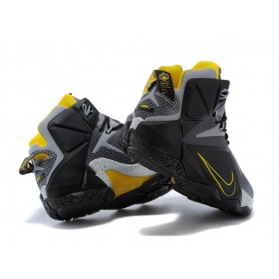 Nike Lebron 12/XII - Chaussures Nike Baskets Nouvelle Pour Homme Noir/Jaune 684493-605