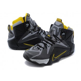 Nike Lebron 12/XII - Chaussures Nike Baskets Nouvelle Pour Homme Noir/Jaune 684493-605