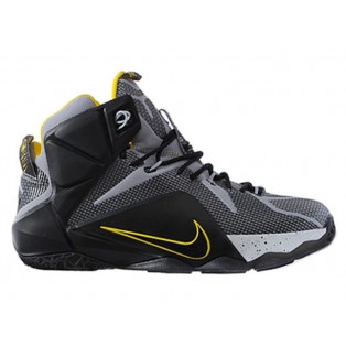 Nike Lebron 12/XII - Chaussures Nike Baskets Nouvelle Pour Homme Noir/Jaune 684493-605