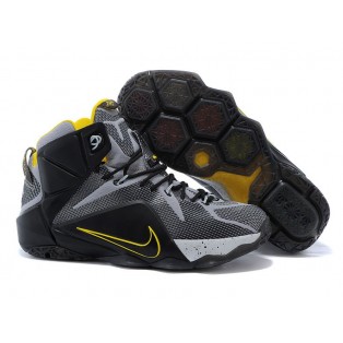 Nike Lebron 12/XII - Chaussures Nike Baskets Nouvelle Pour Homme Noir/Jaune 684493-605