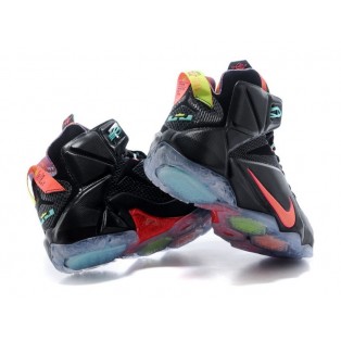 Nike Lebron 12/XII - Chaussures Nike Baskets Nouvelle Pour Homme Noir/Rouge 684493-ID1