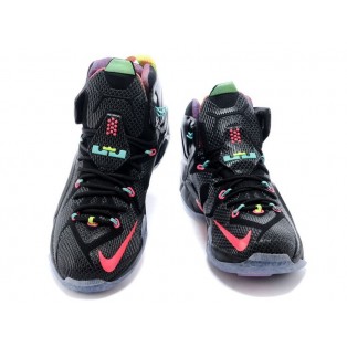 Nike Lebron 12/XII - Chaussures Nike Baskets Nouvelle Pour Homme Noir/Rouge 684493-ID1
