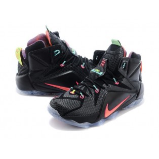 Nike Lebron 12/XII - Chaussures Nike Baskets Nouvelle Pour Homme Noir/Rouge 684493-ID1