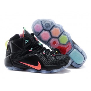 Nike Lebron 12/XII - Chaussures Nike Baskets Nouvelle Pour Homme Noir/Rouge 684493-ID1