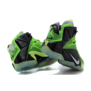 Nike Lebron 12/XII - Chaussures Nike Baskets Nouvelle Pour Homme Noir/Vert 684493-609
