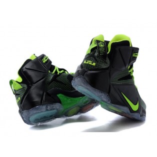 Nike Lebron 12/XII - Chaussures Nike Baskets Nouvelle Pour Homme Noir/Vert 684493-610