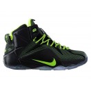 Nike Lebron 12/XII - Chaussures Nike Baskets Nouvelle Pour Homme Noir/Vert 684493-610