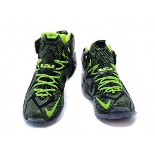 Nike Lebron 12/XII - Chaussures Nike Baskets Nouvelle Pour Homme Noir/Vert 684493-610