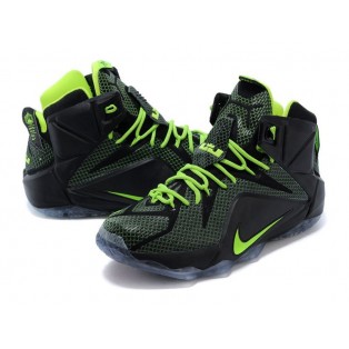 Nike Lebron 12/XII - Chaussures Nike Baskets Nouvelle Pour Homme Noir/Vert 684493-610