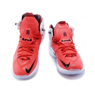 Nike Lebron 12/XII - Chaussures Nike Baskets Nouvelle Pour Homme Rouge/Blanc-Crimson-Noir 684593-601