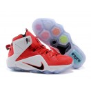 Nike Lebron 12/XII - Chaussures Nike Baskets Nouvelle Pour Homme Rouge/Blanc-Crimson-Noir 684593-601