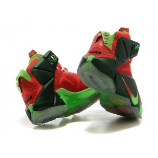Nike Lebron 12/XII - Chaussures Nike Baskets Nouvelle Pour Homme Rouge/Vert 684493-300