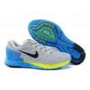 Nike LunarGlide 6 Chaussure de Running Nouvelle Pour Homme Gris/Bleu/Jaune