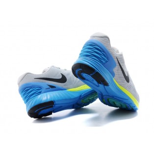 Nike LunarGlide 6 Chaussure de Running Nouvelle Pour Homme Gris/Bleu/Jaune