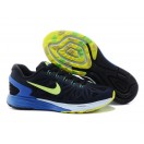 Nike LunarGlide 6 Chaussure de Running Nouvelle Pour Homme Noir/Bleu