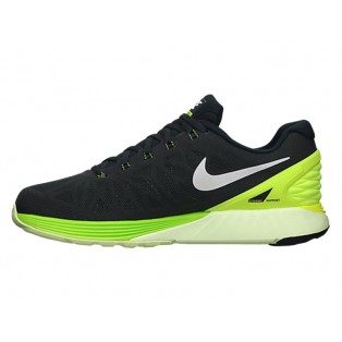 Nike LunarGlide 6 Chaussure de Running Nouvelle Pour Homme Noir/Jaune