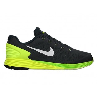 Nike LunarGlide 6 Chaussure de Running Nouvelle Pour Homme Noir/Jaune