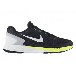 Nike LunarGlide 6 Chaussure de Running Nouvelle Pour Homme Noir/Jaune/Blanc