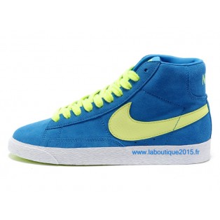 Nike Mmns Blazer Mid Suede Vntg Chaussures Nike Nouvelle Pour Femme Bleu 599386-ID5