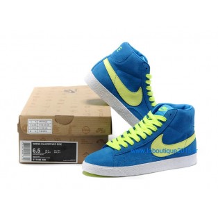 Nike Mmns Blazer Mid Suede Vntg Chaussures Nike Nouvelle Pour Femme Bleu 599386-ID5