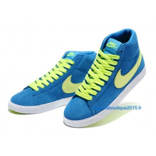 Nike Mmns Blazer Mid Suede Vntg Chaussures Nike Nouvelle Pour Femme Bleu 599386-ID5