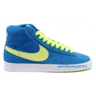 Nike Mmns Blazer Mid Suede Vntg Chaussures Nike Nouvelle Pour Femme Bleu 599386-ID5