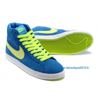 Nike Mmns Blazer Mid Suede Vntg Chaussures Nike Nouvelle Pour Femme Bleu 599386-ID5