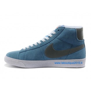 Nike Mmns Blazer Mid Suede Vntg Chaussures Nike Nouvelle Pour Femme Bleu/Gris 599386-ID21