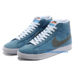 Nike Mmns Blazer Mid Suede Vntg Chaussures Nike Nouvelle Pour Femme Bleu/Gris 599386-ID21