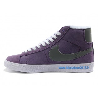 Nike Mmns Blazer Mid Suede Vntg Chaussures Nike Nouvelle Pour Femme Gris/Pourpre 599386-ID16
