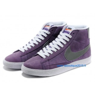 Nike Mmns Blazer Mid Suede Vntg Chaussures Nike Nouvelle Pour Femme Gris/Pourpre 599386-ID16